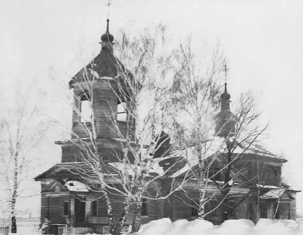 Церковь до разрушения., архивная фотография. Церковь Николая Чудотворца, Горицы (Навашинский район, Нижегородская область)
