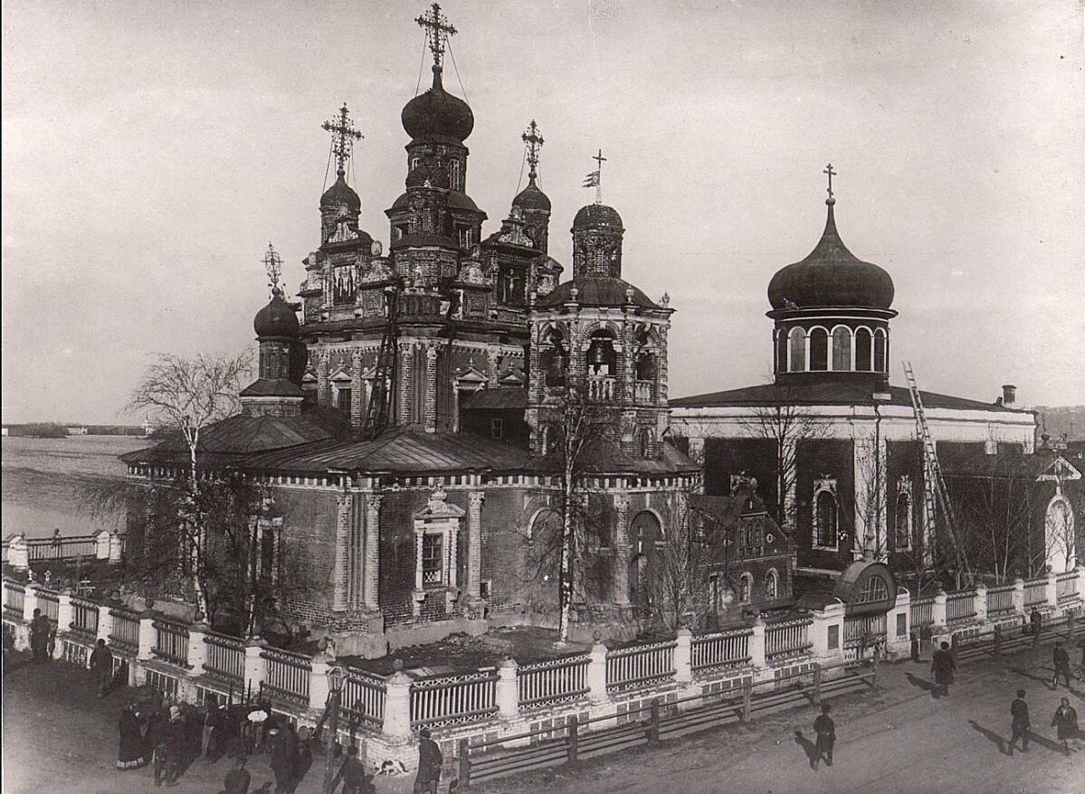 Храмовый комплекс Церкви Смоленской иконы Божией Матери и Сретения Владимирской иконы Божией Матери в Гордеевке, Канавинский район (Нижний Новгород, город, Нижегородская область). архивная фотография, Фото 1890-х гг. С сайта: pastvu.com