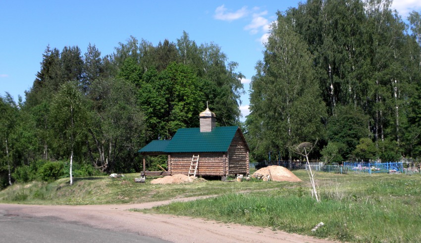 Неизвестная часовня, Молвотицы (Марёвский район, Новгородская область). общий вид в ландшафте