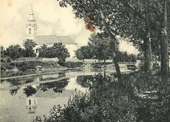 Баттонья. Церковь Рождества Пресвятой Богородицы. архивная фотография, Из коллекции открыток Zempleni Muzeum (Szerencs)