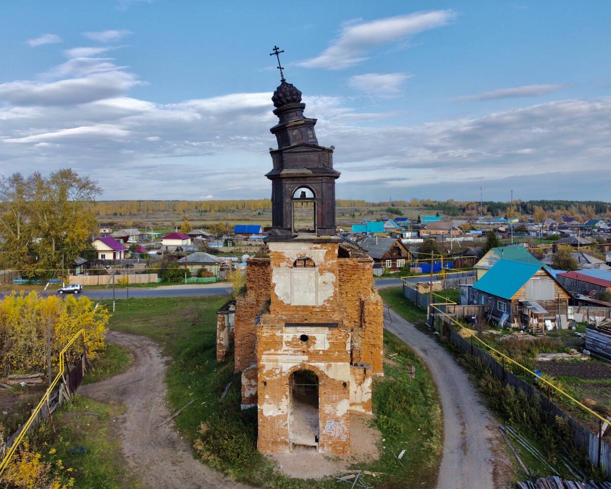 Падеринское. Церковь Вознесения Господня. фасады, Вид с запада