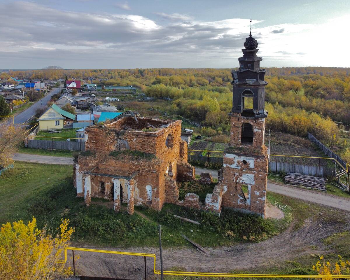 Падеринское. Церковь Вознесения Господня. фасады, Северный фасад