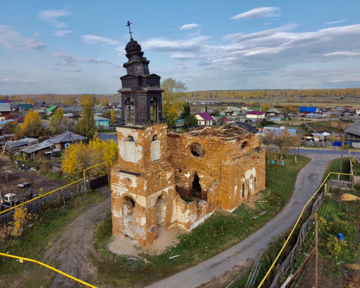 Церковь Вознесения Господня, Падеринское (Кетовский район, Курганская область). фасады, Вид с ЮЗ