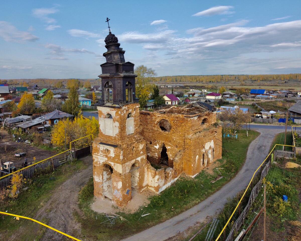 Падеринское. Церковь Вознесения Господня. фасады, Вид с ЮЗ