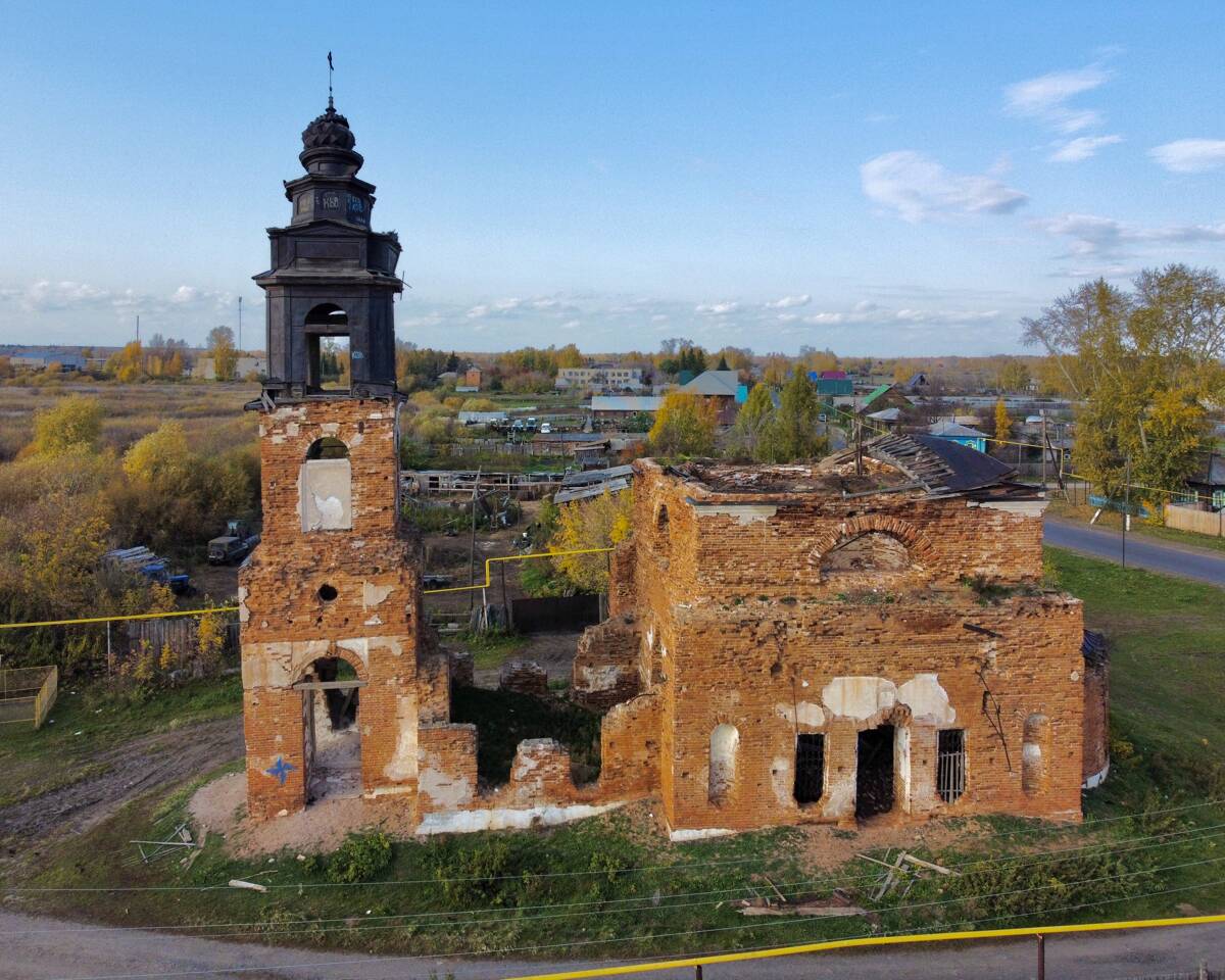 Падеринское. Церковь Вознесения Господня. фасады, Южный фасад