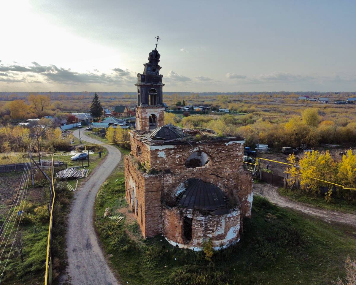 Церковь Вознесения Господня, Падеринское (Кетовский район, Курганская область). фасады, Вид с востока