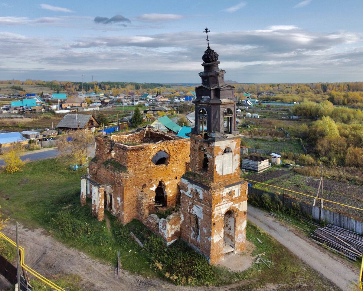 Падеринское. Церковь Вознесения Господня. фасады, Вид с ЮЗ