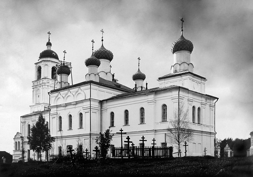 Умиленье. Авраамиев Новозаозерский Успения Божией Матери мужской монастырь. Церковь Успения Пресвятой Богородицы. архивная фотография, Фото нач.20 века (фотоархив ИИМК РАН).