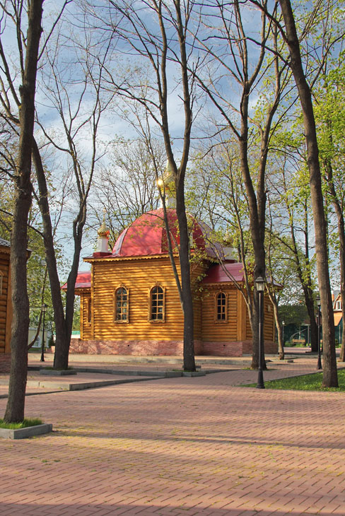 Иоанно-Богословский Макаровский мужской монастырь. Ближний скит. Церковь Воскресения Христова, Макаровка (Саранск, город, Республика Мордовия). общий вид в ландшафте