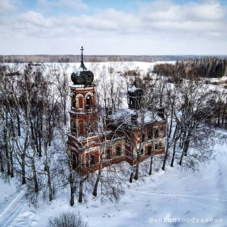 Церковь Вознесения Господня, Вознесенье (Кашинский городской округ, Тверская область). общий вид в ландшафте