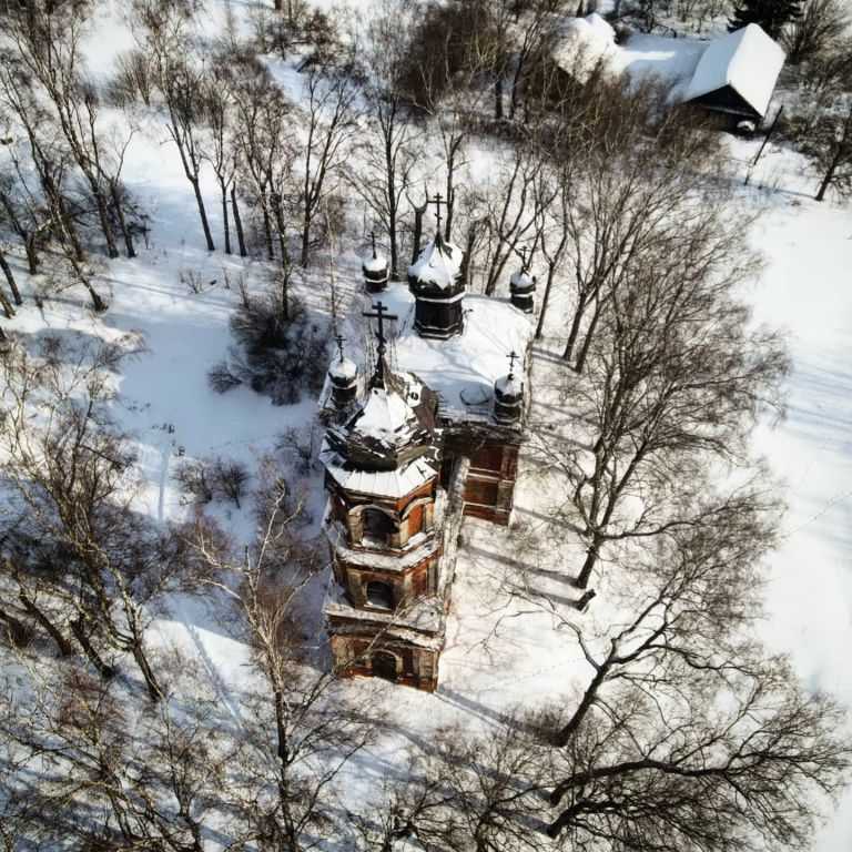 Церковь Вознесения Господня, Вознесенье (Кашинский городской округ, Тверская область). общий вид в ландшафте