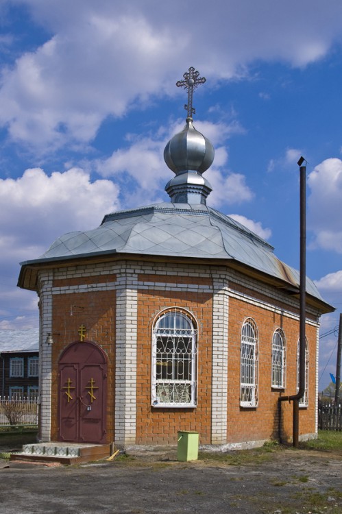 Юргамыш. Церковь Покрова Пресвятой Богородицы. общий вид в ландшафте