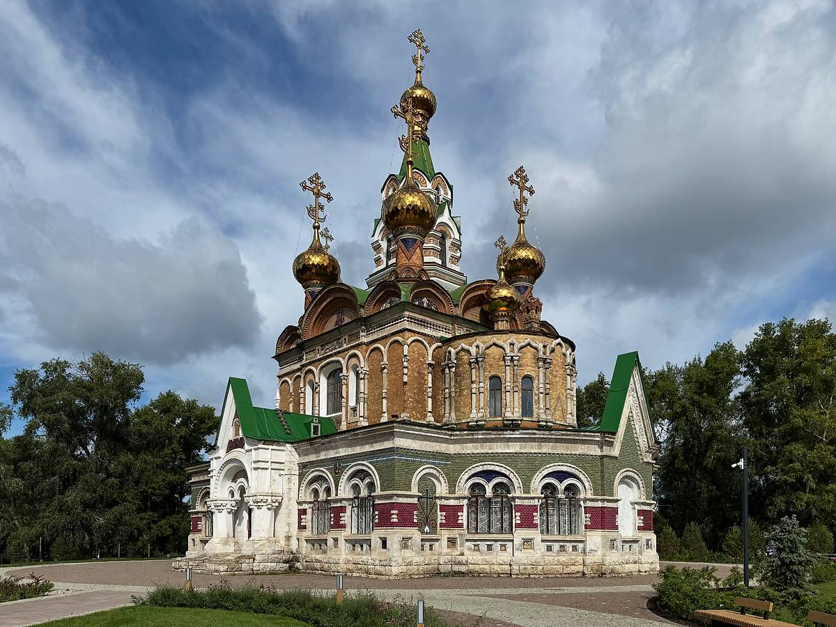 Вид с юго-востока, фасады. Церковь Сергия Радонежского, Чапаевск (Чапаевск, город, Самарская область)