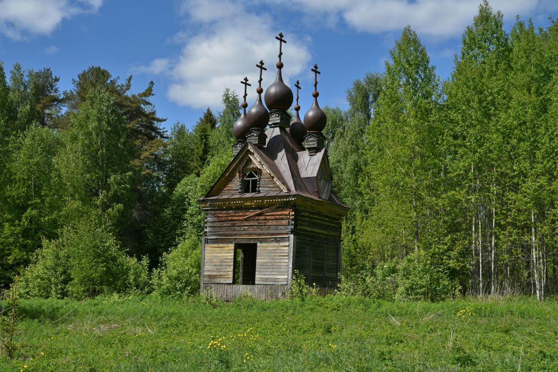 Плосково, урочище. Часовня Рождества Иоанна Предтечи и Веры, Надежды, Любови и матери их Софии. фасады, Вид с юго-востока