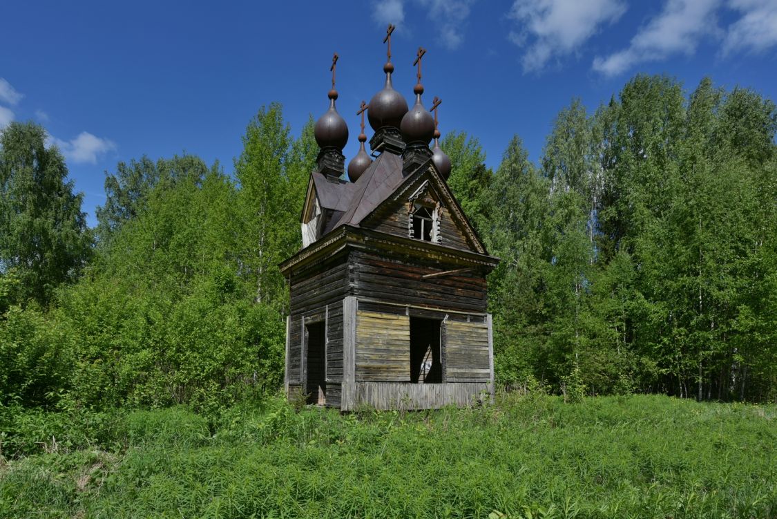 Плосково, урочище. Часовня Рождества Иоанна Предтечи и Веры, Надежды, Любови и матери их Софии. фасады, Вид с юго-запада