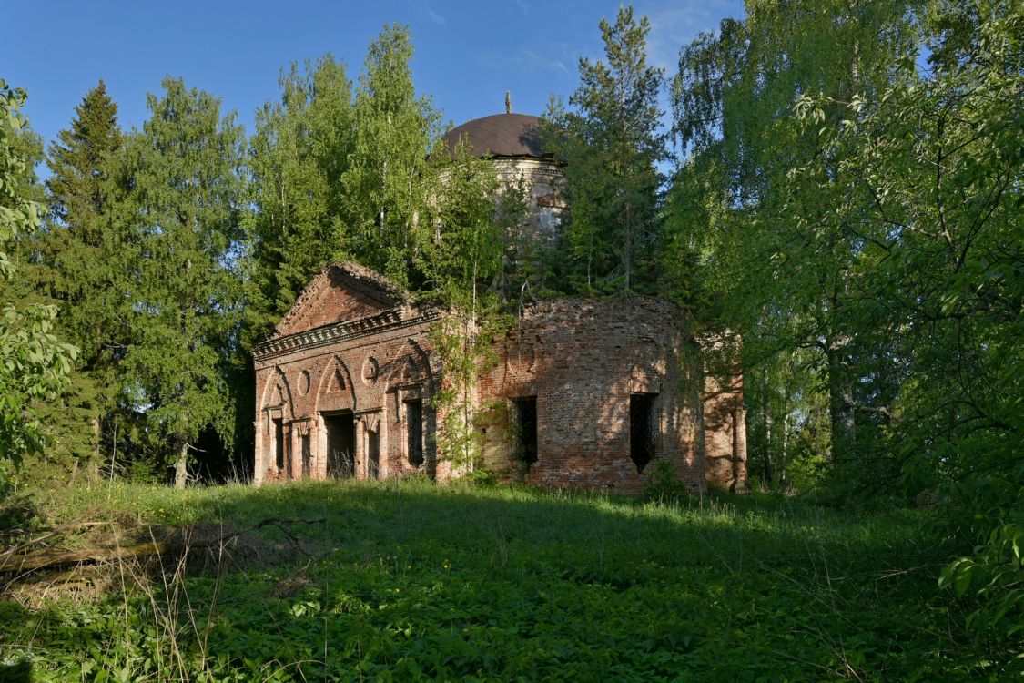 Валуево, урочище. Церковь Воскресения Христова. общий вид в ландшафте, Вид с юго-востока