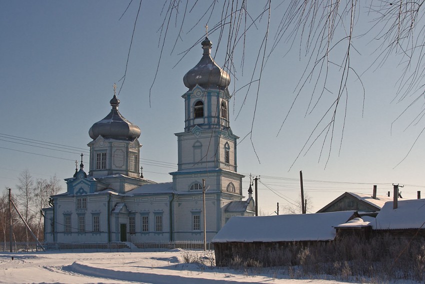 Заплавное. Церковь Казанской иконы Божией Матери. общий вид в ландшафте