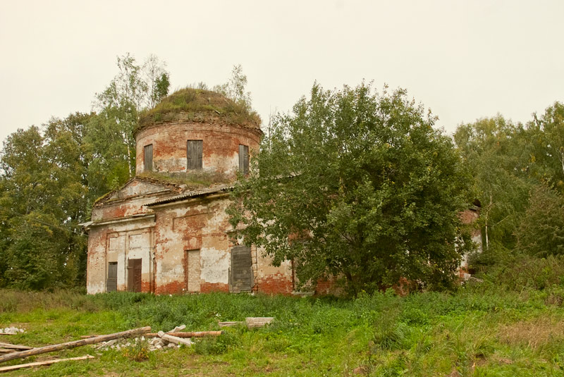 Церковь Рождества Христова, Бекрень (Краснохолмский район, Тверская область). общий вид в ландшафте