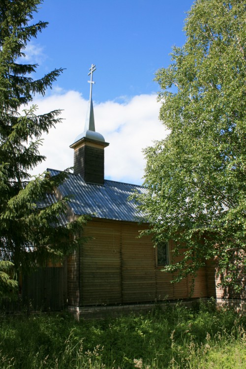 Часовня Николая Чудотворца, Слудка (Прилузский район, Республика Коми). общий вид в ландшафте