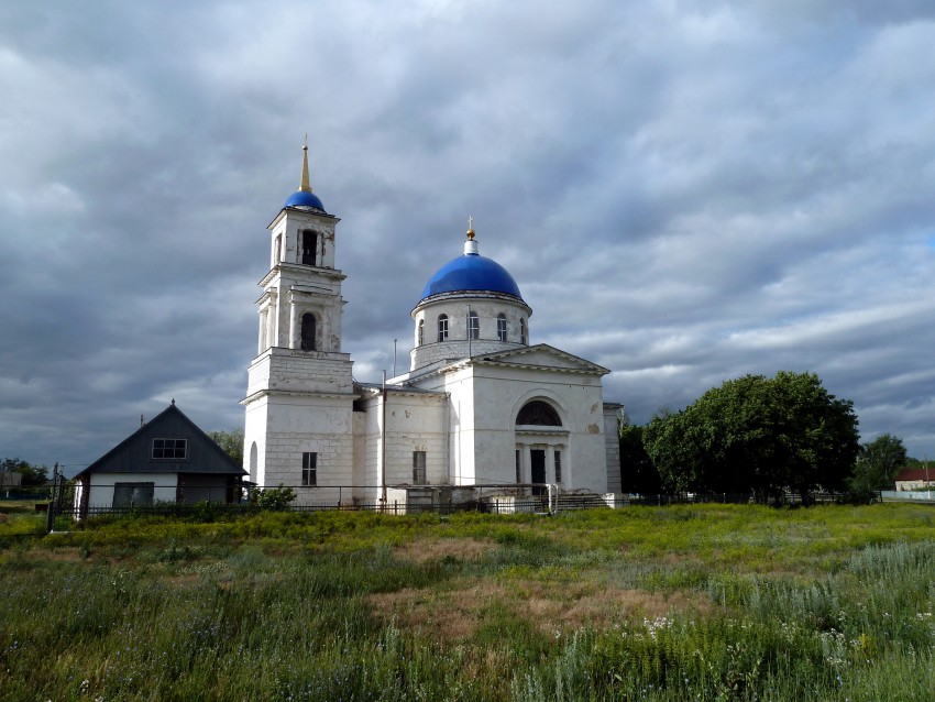 Церковь Владимира равноапостольного, Владимировка (Хворостянский район, Самарская область). общий вид в ландшафте