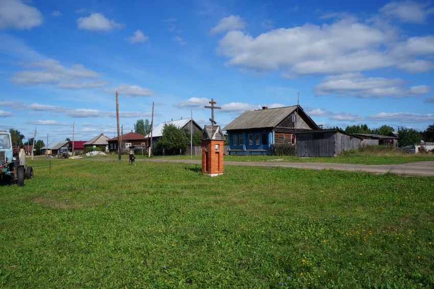 Неизвестная часовня, Благовещенское (Воскресенский район, Нижегородская область). общий вид в ландшафте