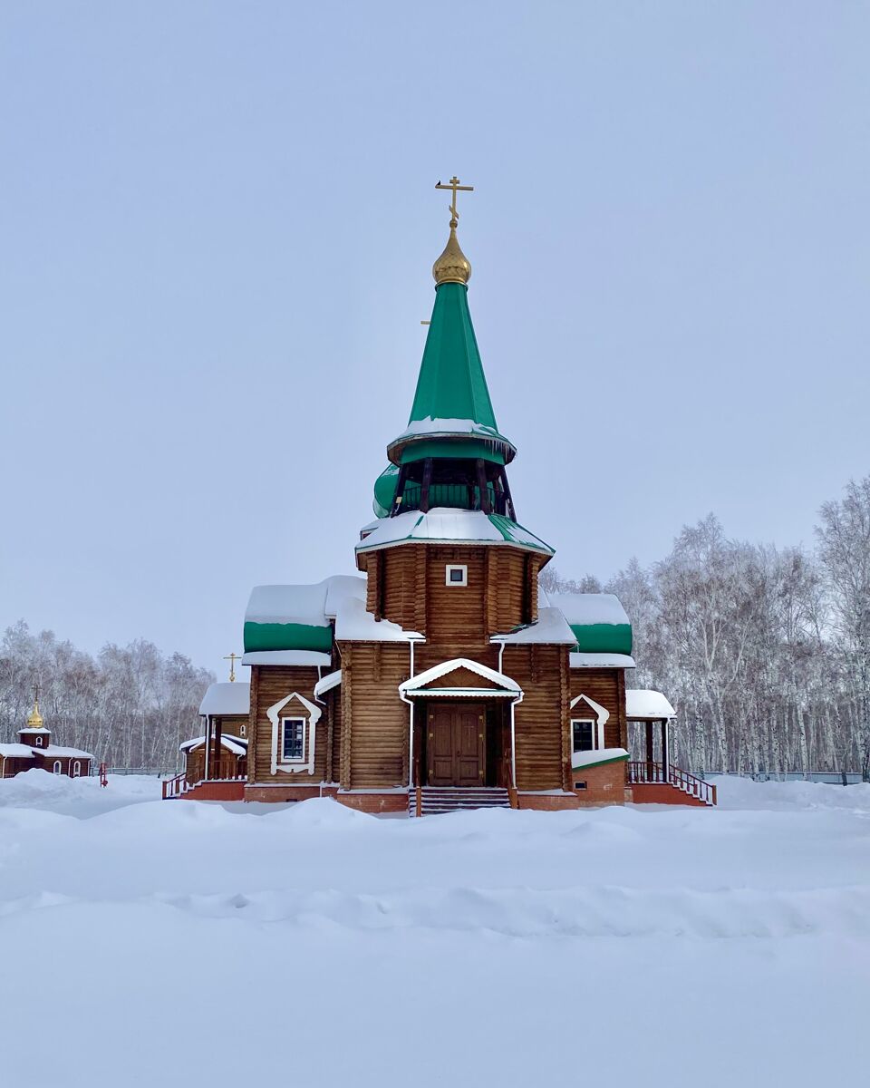 Серафимовский монастырь. Церковь Серафима Саровского, Татьяновский (Марьяновский район, Омская область). фасады, Вид с запада