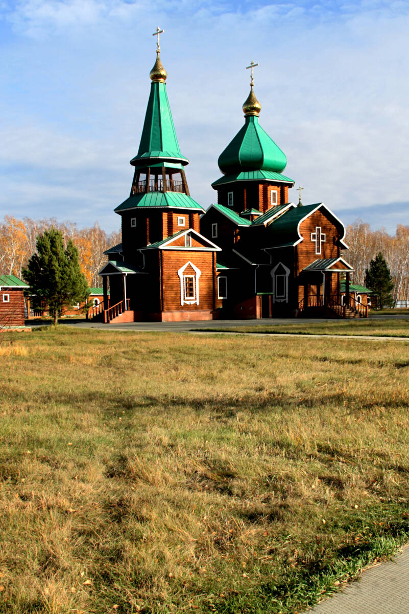 Серафимовский монастырь. Церковь Серафима Саровского, Татьяновский (Марьяновский район, Омская область). фасады