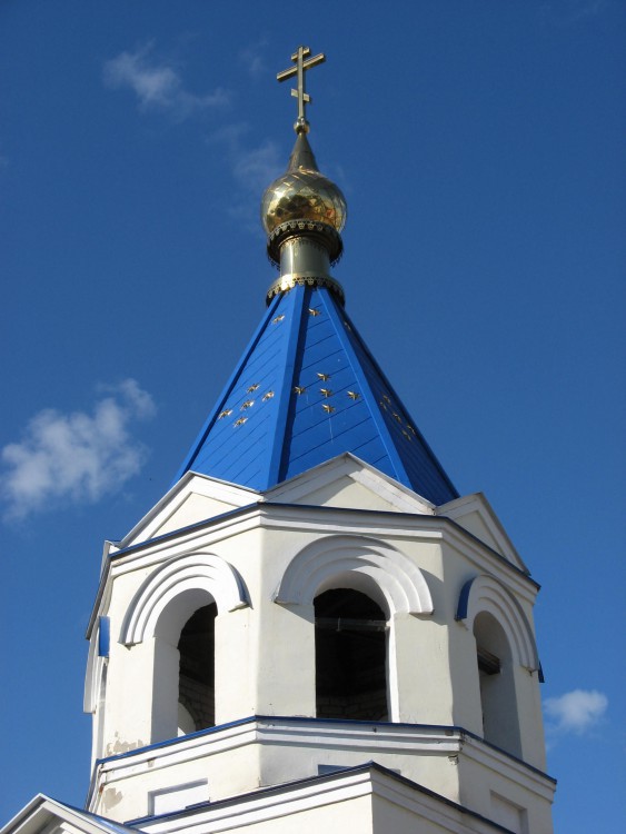Кизический Введенский монастырь. Колокольня (новая), Московский район (Казань, город, Республика Татарстан). архитектурные детали, Верхний ярус колокольни с главкой