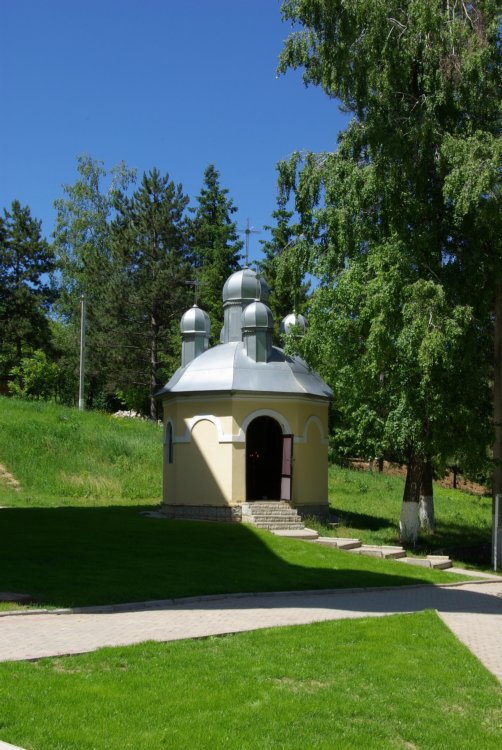 Бурсук (Хынку). Параскевиевский монастырь. Неизвестная часовня. общий вид в ландшафте