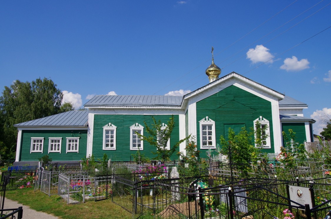 Спас-Клепики. Церковь Спаса Преображения. общий вид в ландшафте