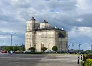 Церковь Смоленской иконы Божией Матери в Большом Пулкове (новая), Спустя 10 лет после постройки здание потребовало ремонта фасадов<br>, Санкт-Петербург, Санкт-Петербург, Пушкинский район, г. Санкт-Петербург