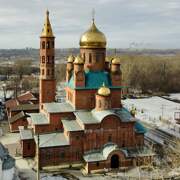 Церковь Иверской иконы Божией Матери, Вид с ЮВ<br>, Ленинск-Кузнецкий, Ленинск-Кузнецкий район и г. Ленинск-Кузнецкий, Кемеровская область