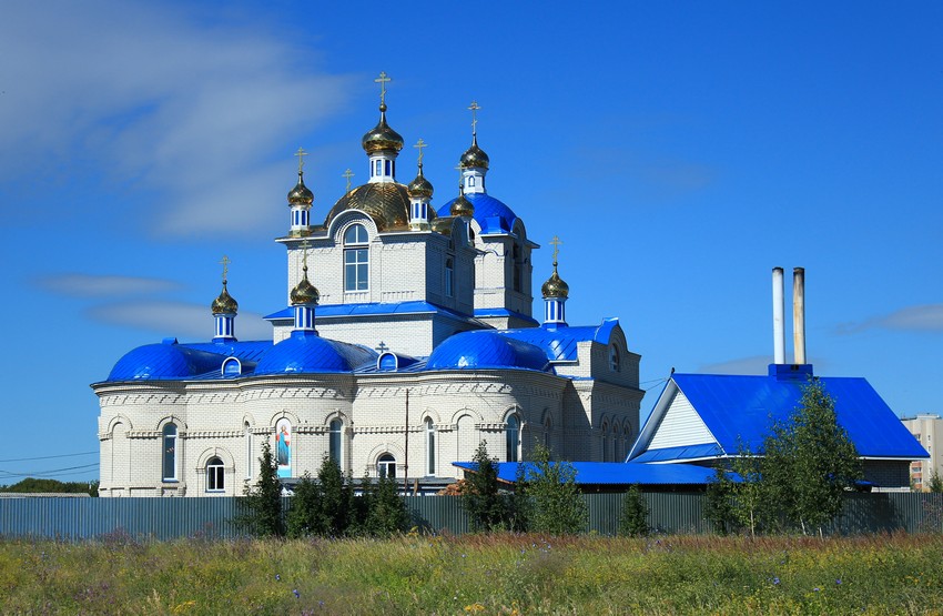 Церковь Николая Чудотворца в Новом городе, Ульяновск (Ульяновск, город, Ульяновская область). общий вид в ландшафте