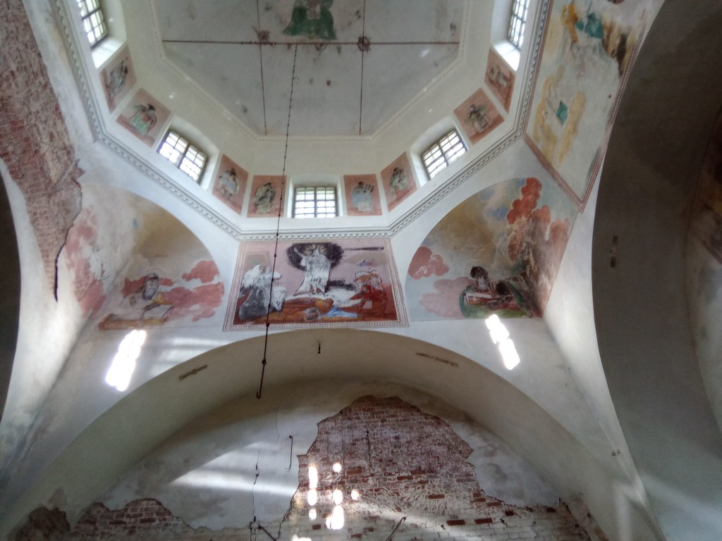 Церковь Макария Унженского и Желтоводского, Макарьевское (Ветлужский район, Нижегородская область). интерьер и убранство, Остатки подкупольной росписи