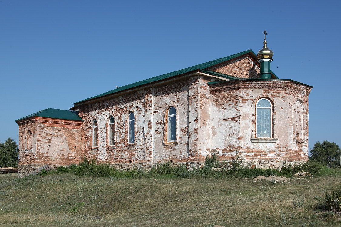 Церковь Сергия Радонежского, Урукуль (Кунашакский район, Челябинская область). фасады, Вид с юго-востока