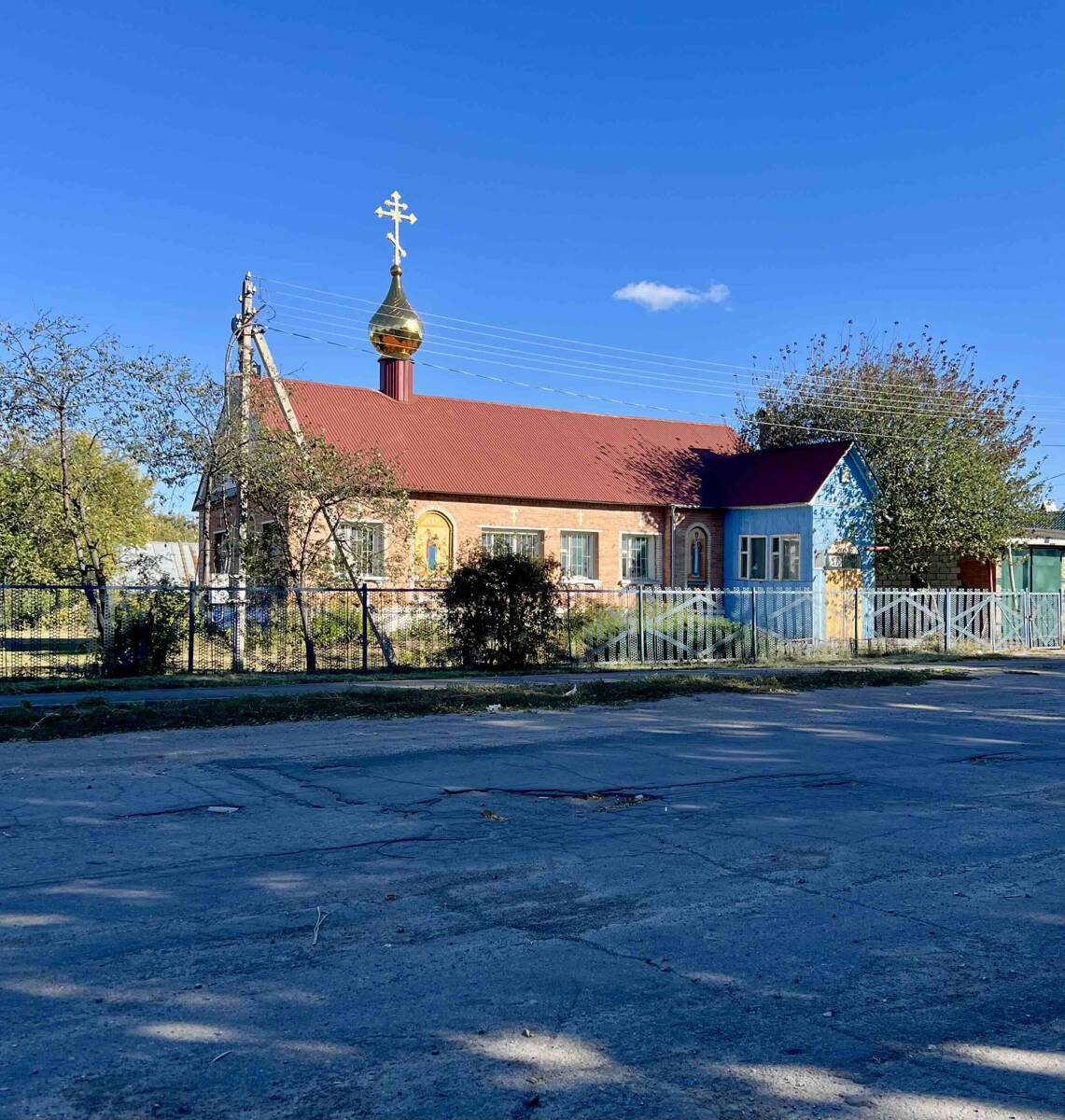 Церковь Георгия Победоносца, Хрящёвка (Ставропольский район, Самарская область). общий вид в ландшафте
