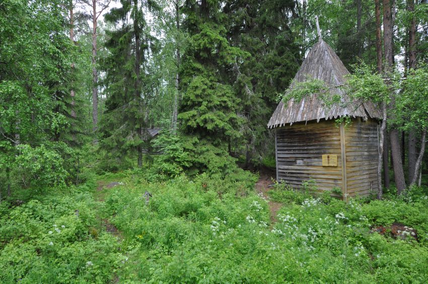 Муезерский Троицкий монастырь, Троица, остров (Беломорский район, Республика Карелия). фасады, Вид на часовни с юго-востока