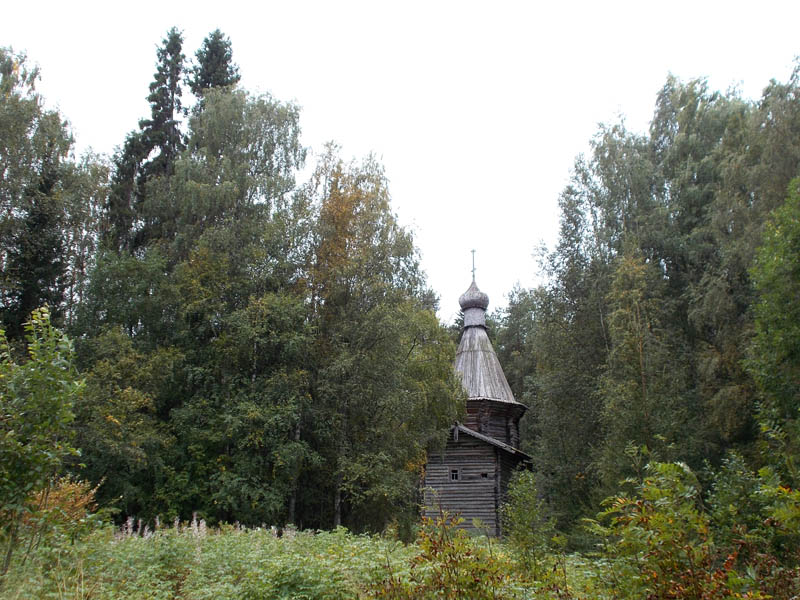 Троица, остров. Муезерский Троицкий монастырь. общий вид в ландшафте