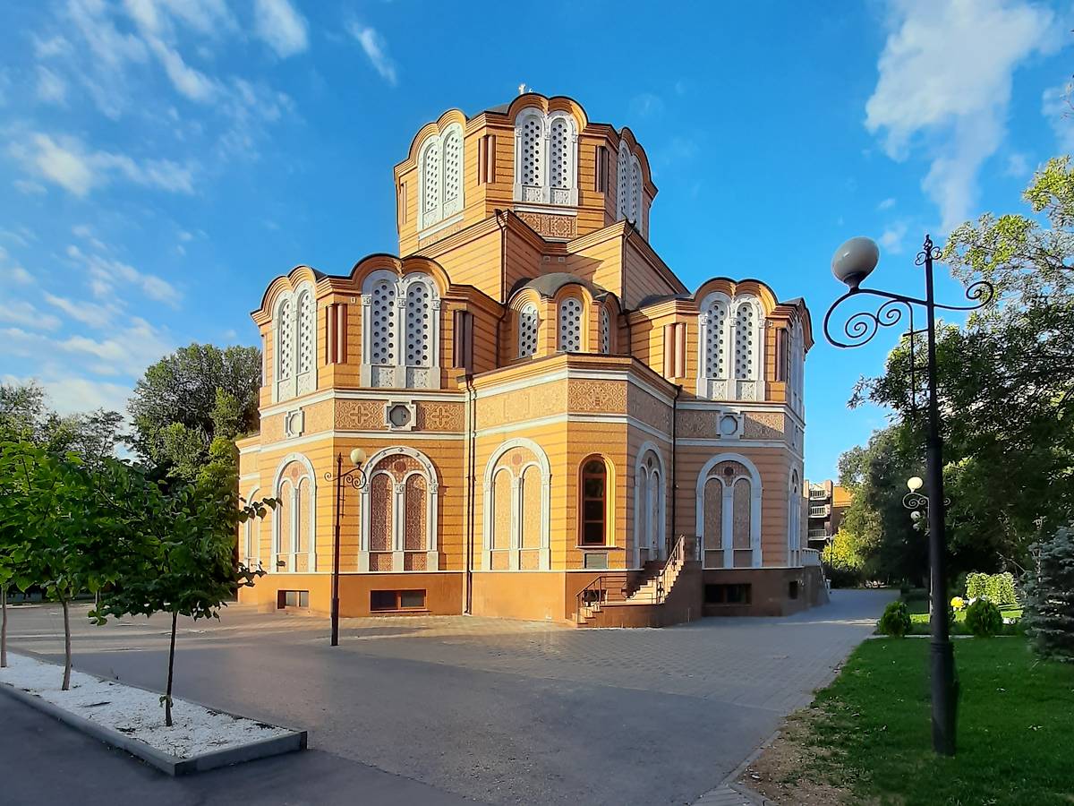 Вид с северо-востока, фасады. Церковь Благовещения Пресвятой Богородицы, Ростов-на-Дону (Ростов-на-Дону, город, Ростовская область)
