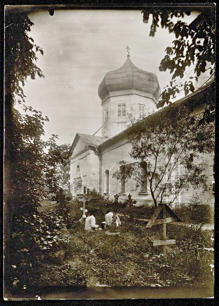 Церковь Троицы Живоначальной, Красиковщина (Псковский район, Псковская область). архивная фотография, Конец XIX - начало XX вв. Госкаталог № 41119596. Научно-исследовательский музей при Российской академии художеств