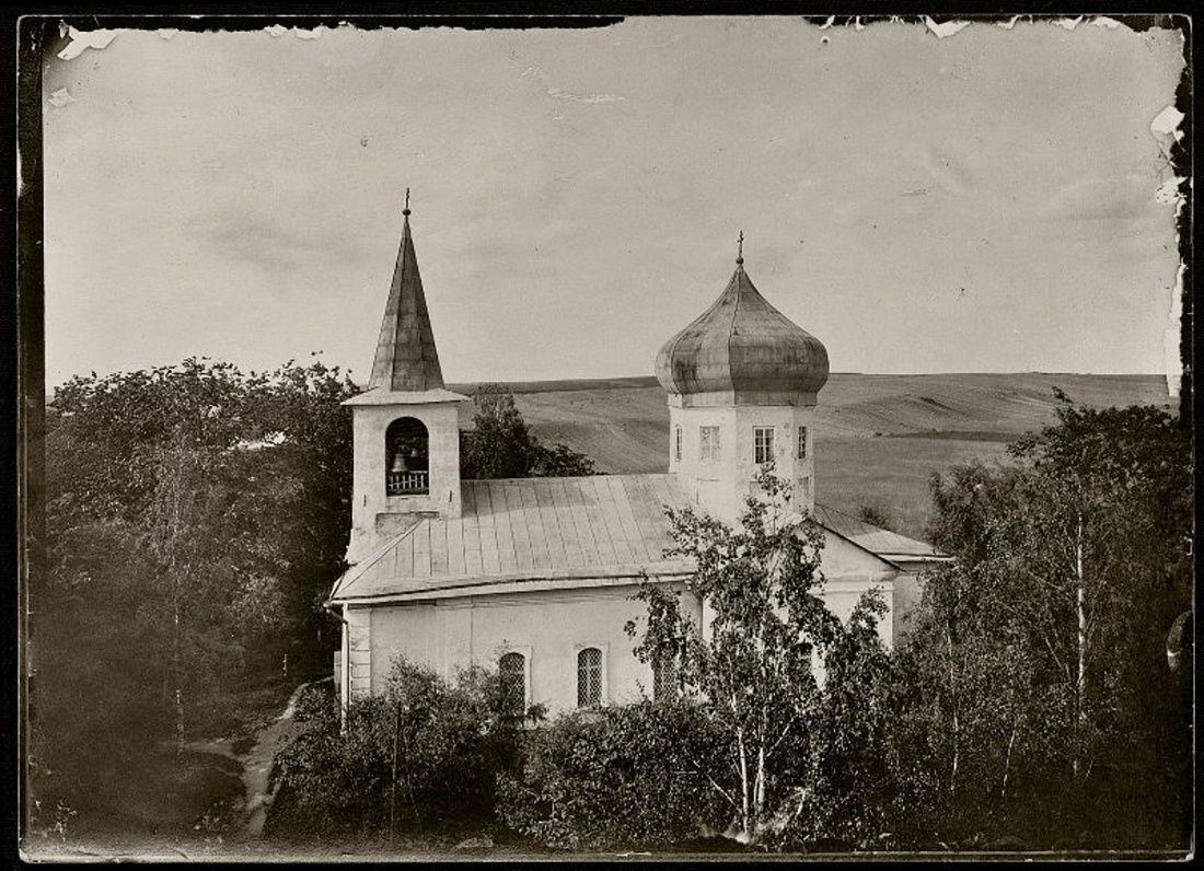 Церковь Троицы Живоначальной, Красиковщина (Псковский район, Псковская область). архивная фотография, Конец XIX - начало XX вв. (Булла Карл Карлович). Госкаталог № 41113537. Научно-исследовательский музей при Российской академии художеств