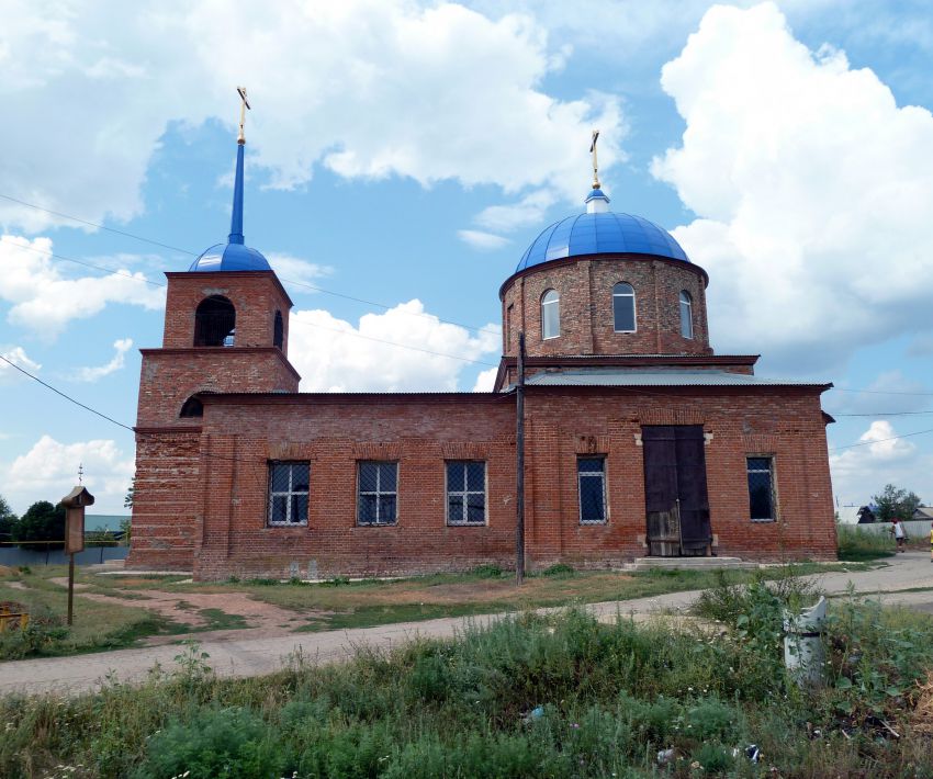 Церковь Михаила Архангела, Подъём-Михайловка (Волжский район, Самарская область). общий вид в ландшафте