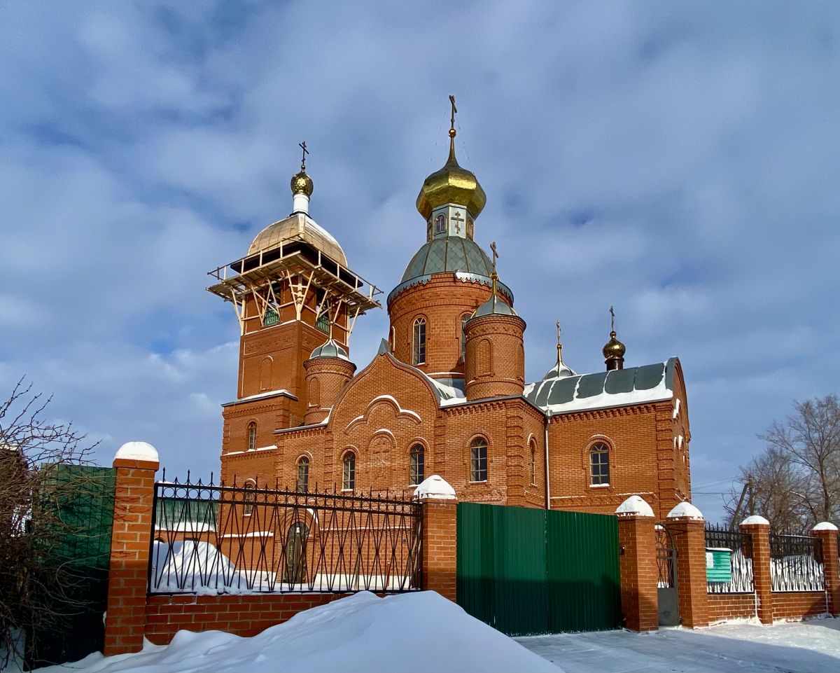 Церковь Николая Чудотворца и Иоанна Кронштадтского, Ачаир (Омский район, Омская область). фасады, Южный фасад 