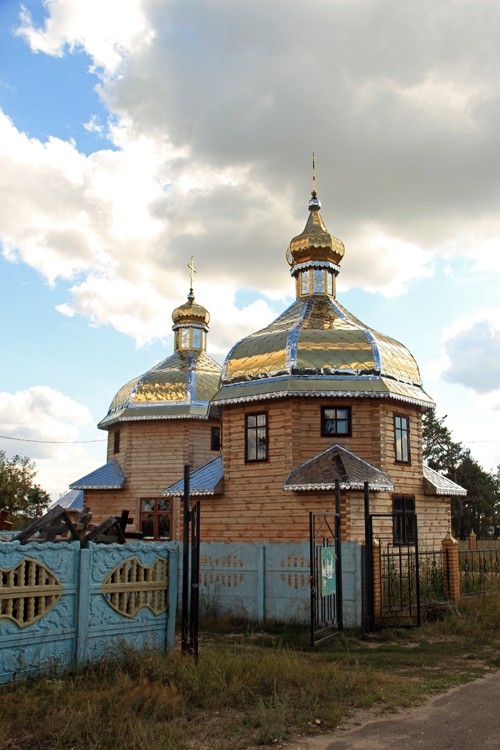 Церковь Матроны Московской, Белоомут (Луховицкий городской округ, Московская область). общий вид в ландшафте