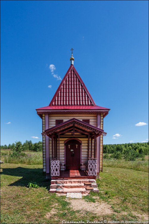 Часовня Георгия Победоносца, Почепалово (Ильинский район, Ивановская область). общий вид в ландшафте