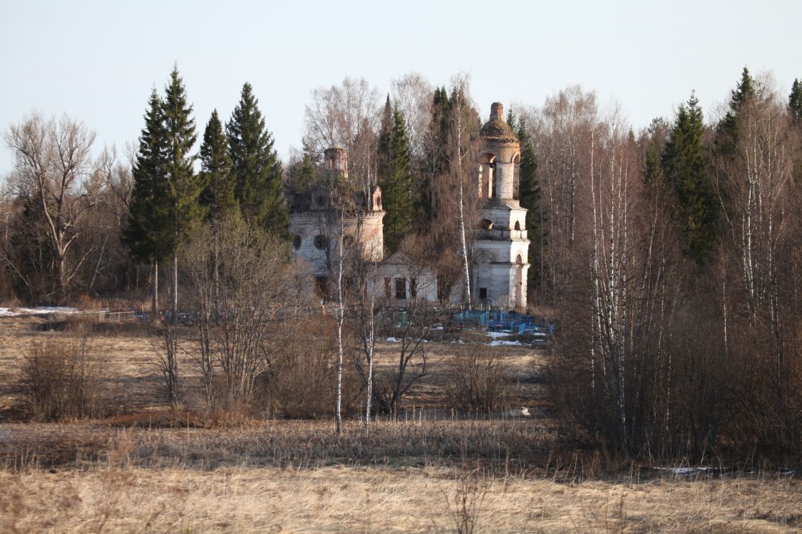 Ильинское-Чудцы. Церковь Успения Пресвятой Богородицы. общий вид в ландшафте