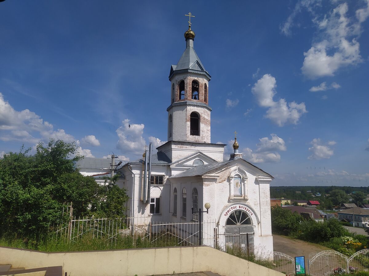 Церковь Казанской иконы Божией Матери, Сюмси (Сюмсинский район, Республика Удмуртия). общий вид в ландшафте