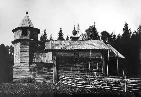 Муромцево, урочище. Церковь Михаила Архангела. архивная фотография, Южный фасад церкви. Фото  нач. XX в. Фотоархив ИИМК РАН. http://www.old-churches.ru/ga_110.htm