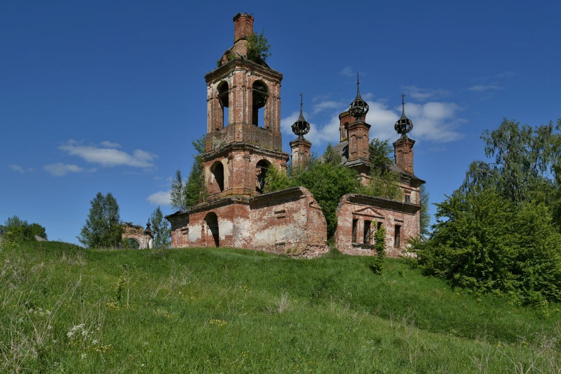 Церковь Николая Чудотворца, Костома (Галичский район, Костромская область). фасады, Вид с юго-запада
