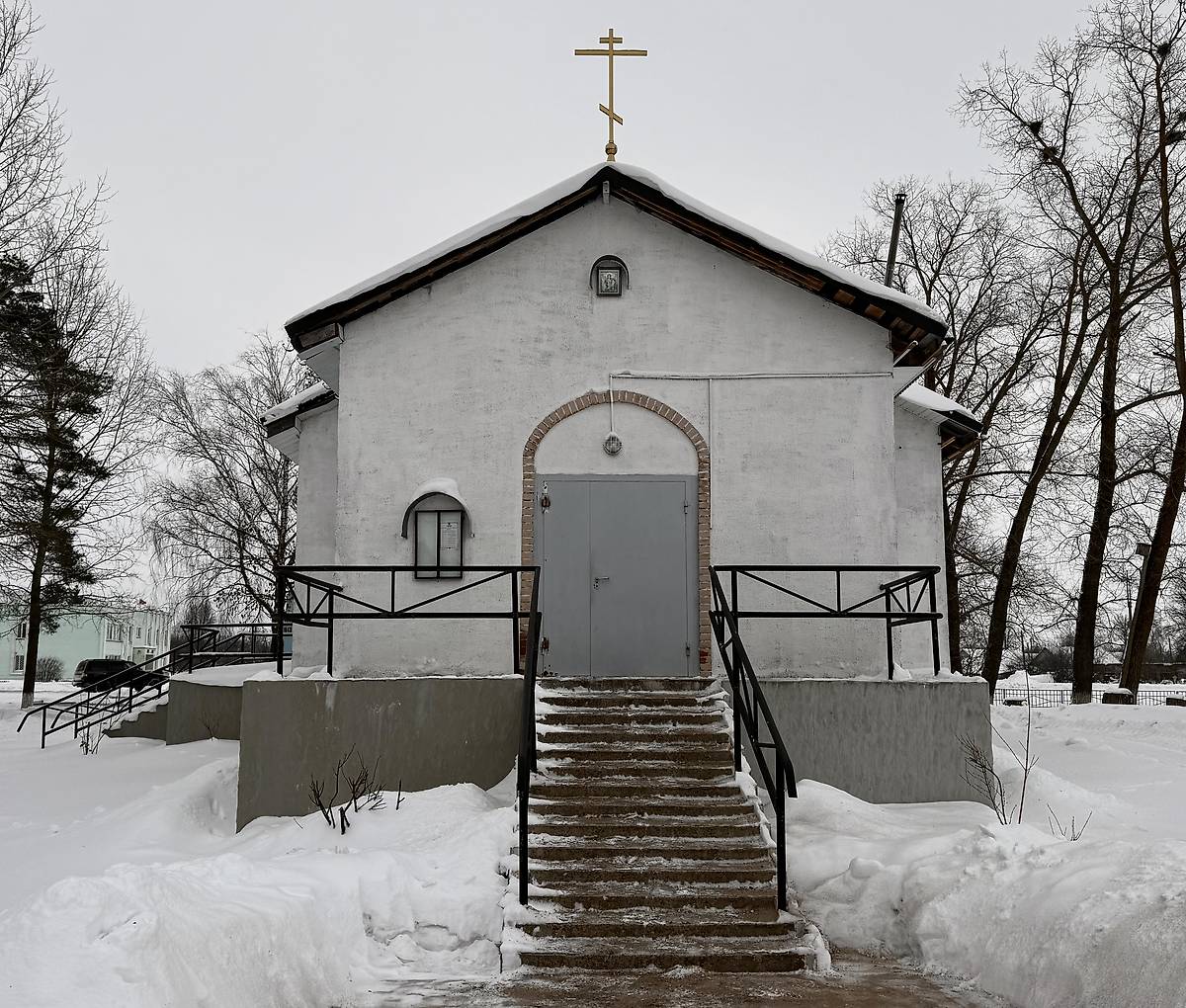Вид с запада, фасады. Церковь Михаила Архангела, Широкое (Буда-Кошелевский район, Беларусь, Гомельская область)